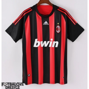 AC Milan 2008-2009 Retro Domácí Dres Krátký Rukáv